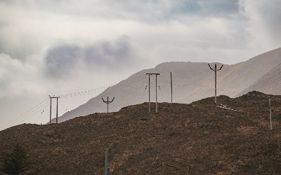 The Distribution network on a stormy day in Scotland
